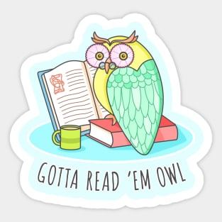 Reading Owl Sticker